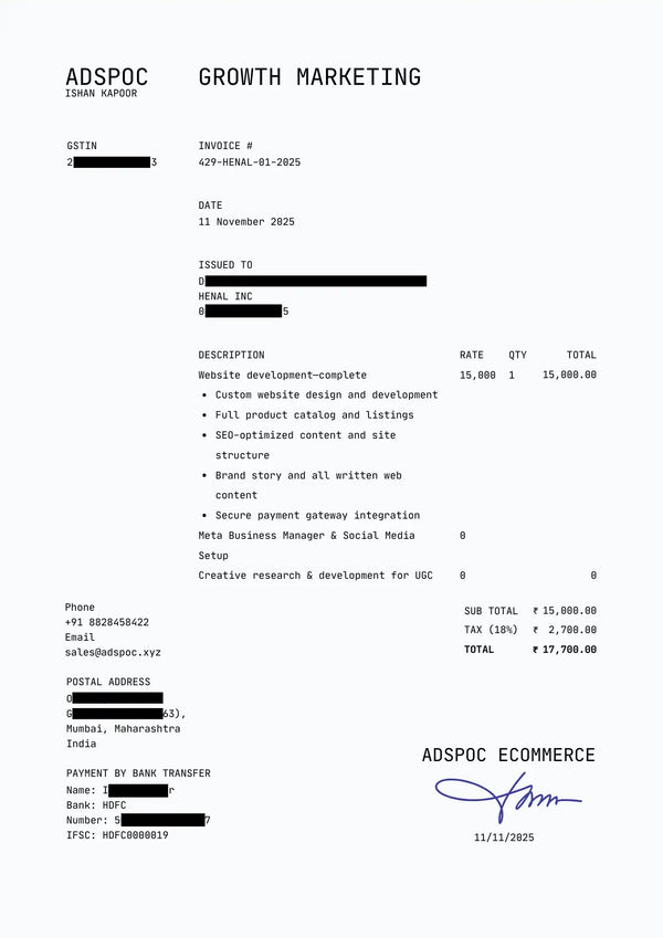 Invoice 1