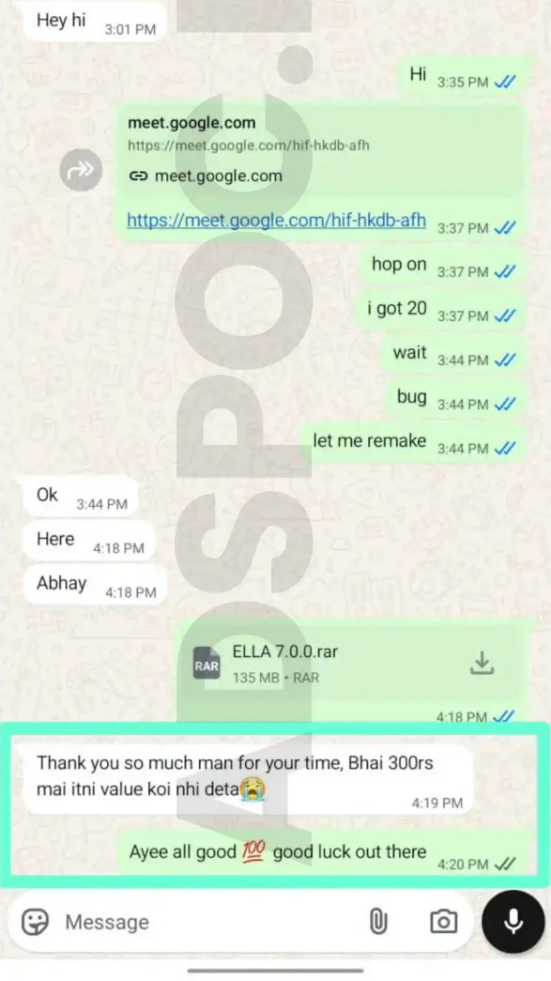 WhatsApp testimonial 12